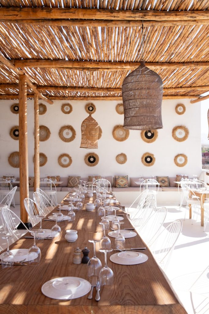 A beautiful outdoor restaurant, ready for dining.