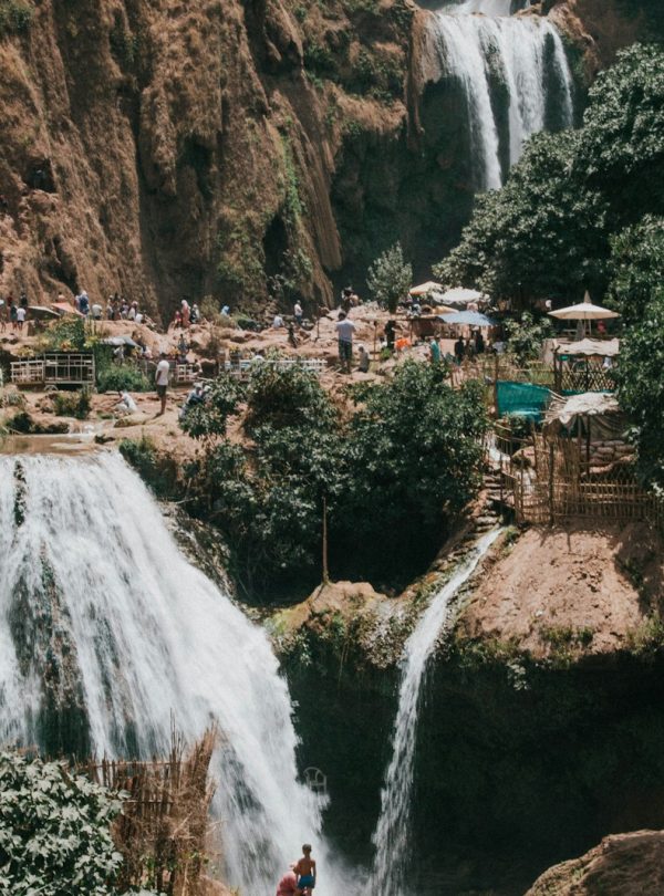 landscape photo of waterfalls